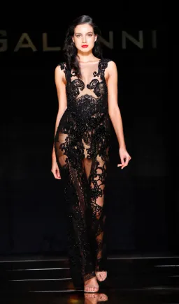 Galanni Devoreaux Gown Black Size 8 for rent on The Volte - image 1