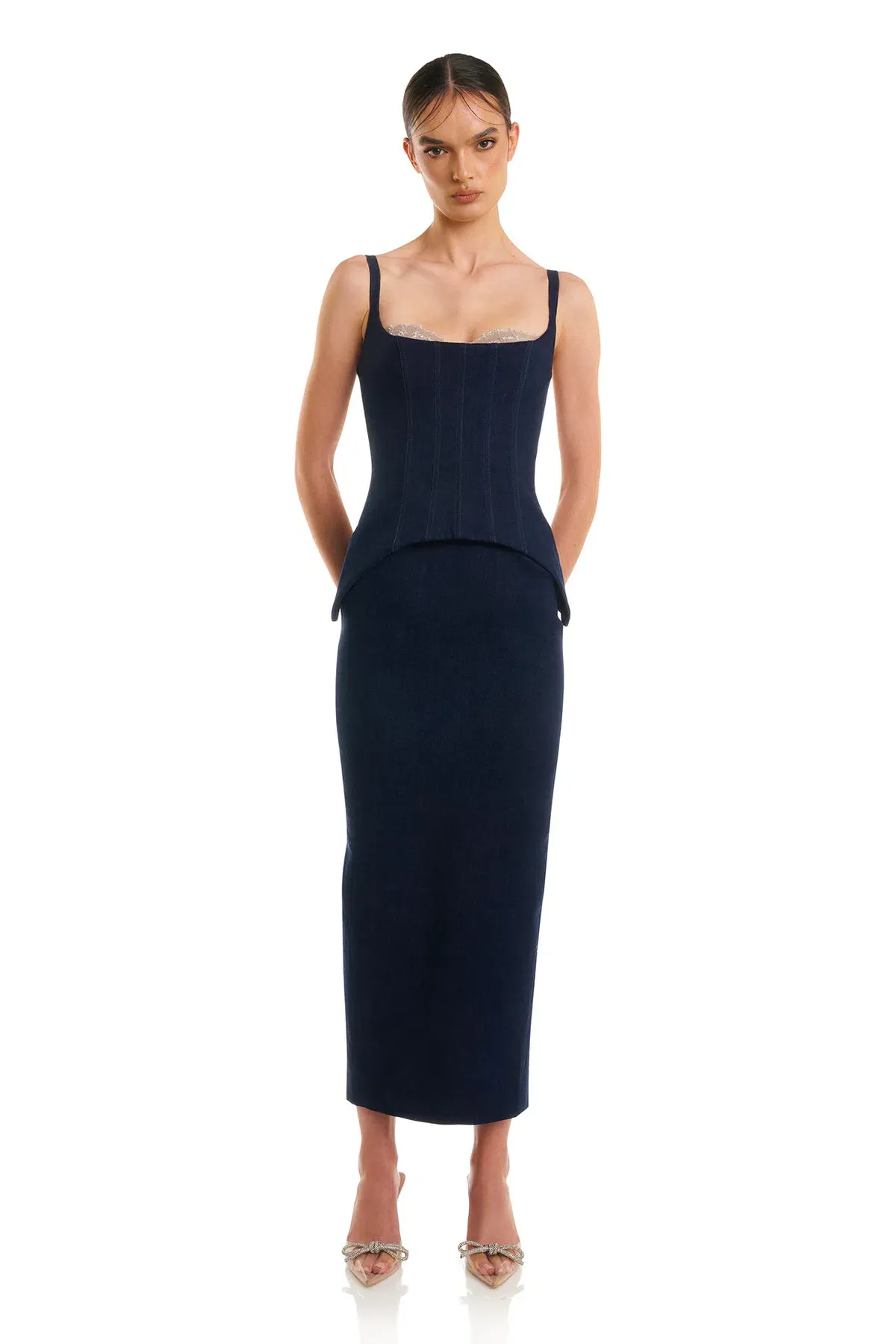Eliya the Label Monet Midi Dress Blue Size XS / AU 6 - Image 1