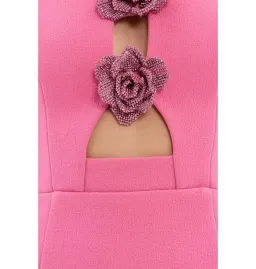 Rebecca Vallance Aubree Flower Mini Dress in Rose Size AU 6 for rent on The Volte - image 5
