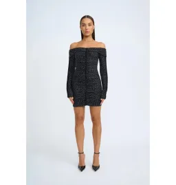 By Johnny Night Shine Party Mini Dress Black Size AU 10 for rent on The Volte - image 1