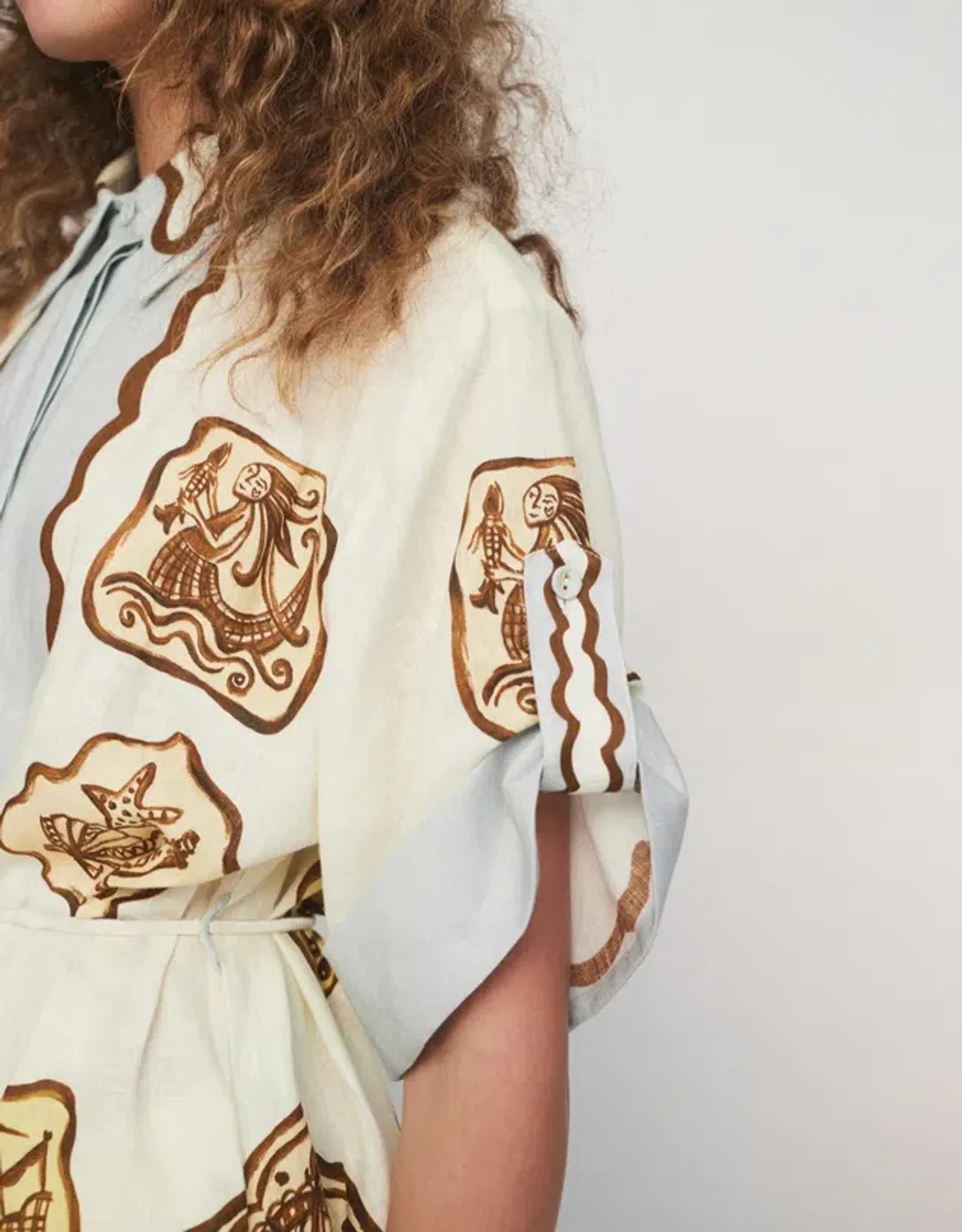 Alemais Relic Maxi Shirtdress Print Size AU 14 for rent on The Volte - main image