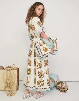 Alemais Relic Maxi Shirtdress Print Size AU 14 for rent on The Volte - image 2
