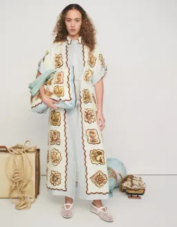 Alemais Relic Maxi Shirtdress Print Size AU 14 for rent on The Volte - image 1