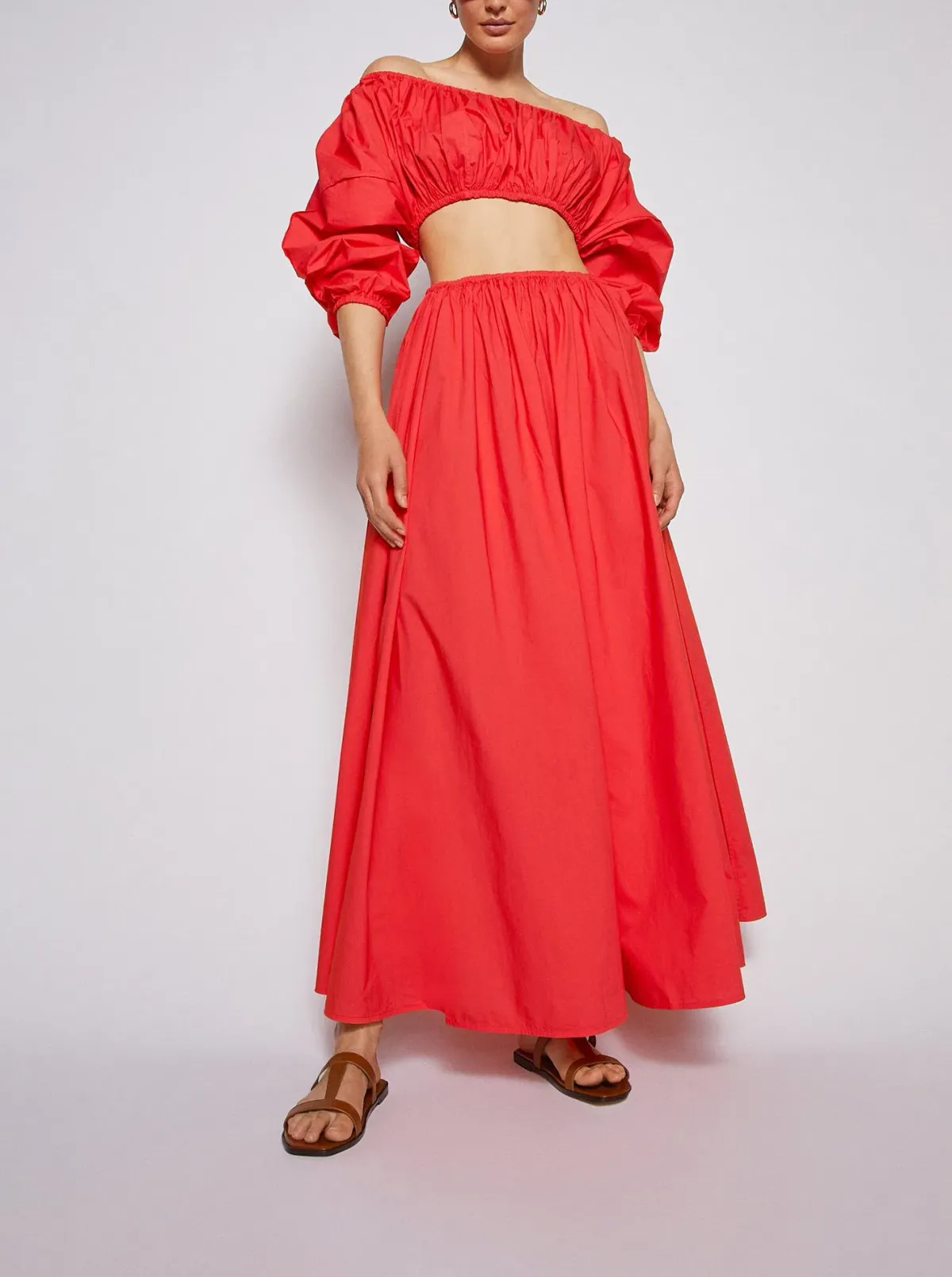 Scanlan Theodore Parachute Cotton Gather Dress Poppy Size 10 - Image 1