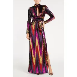 Rebecca Vallance Kaia Zig Zag Gown Multi Size 10 for rent on The Volte - image 1