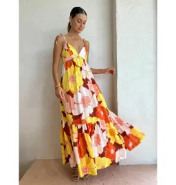 Steele Farida Dress Flower Power Print Size AU 10 for rent on The Volte - image 1