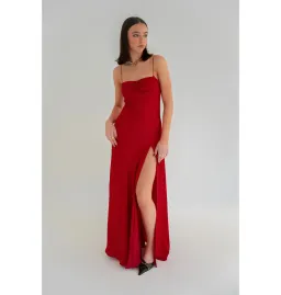 HNTR The Label Gaia Gown Wine Size S / AU 8 for rent on The Volte - image 1