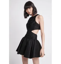 Aje Black Cut Out Mini Dress Black Size AU 12 for rent on The Volte - image 3