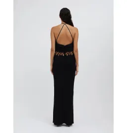 Christopher Esber Fluted Silk Column Dress Black Size AU 8 for rent on The Volte - image 4