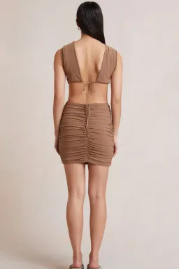 Bec & Bridge Vixen Mini Dress Sepia Size 10 for rent on The Volte - image 2
