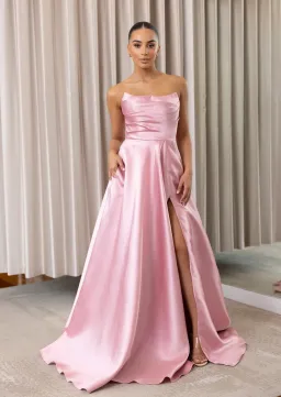 Nicoletta Emmeline Gown in Soft Pink Size 8 for rent on The Volte - image 1