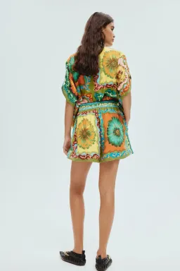 Alemais Disco Daisy Shirt and Short Set Multi Size 14 for rent on The Volte - image 3