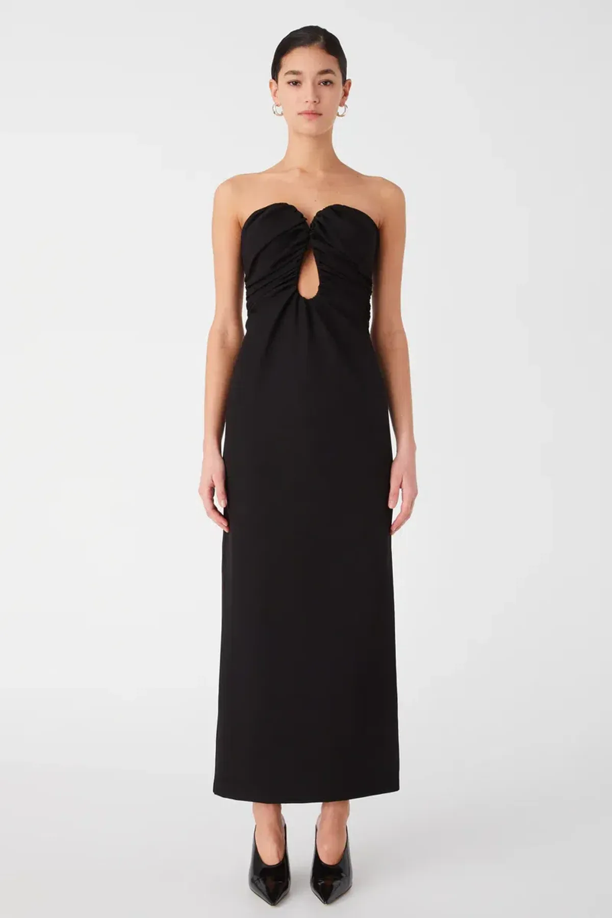Misha Dani Strapless Maxi Dress in Black Size 10 - Image 4