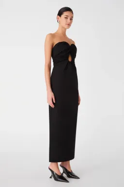 Misha Dani Strapless Maxi Dress in Black Size 10 for rent on The Volte - image 2