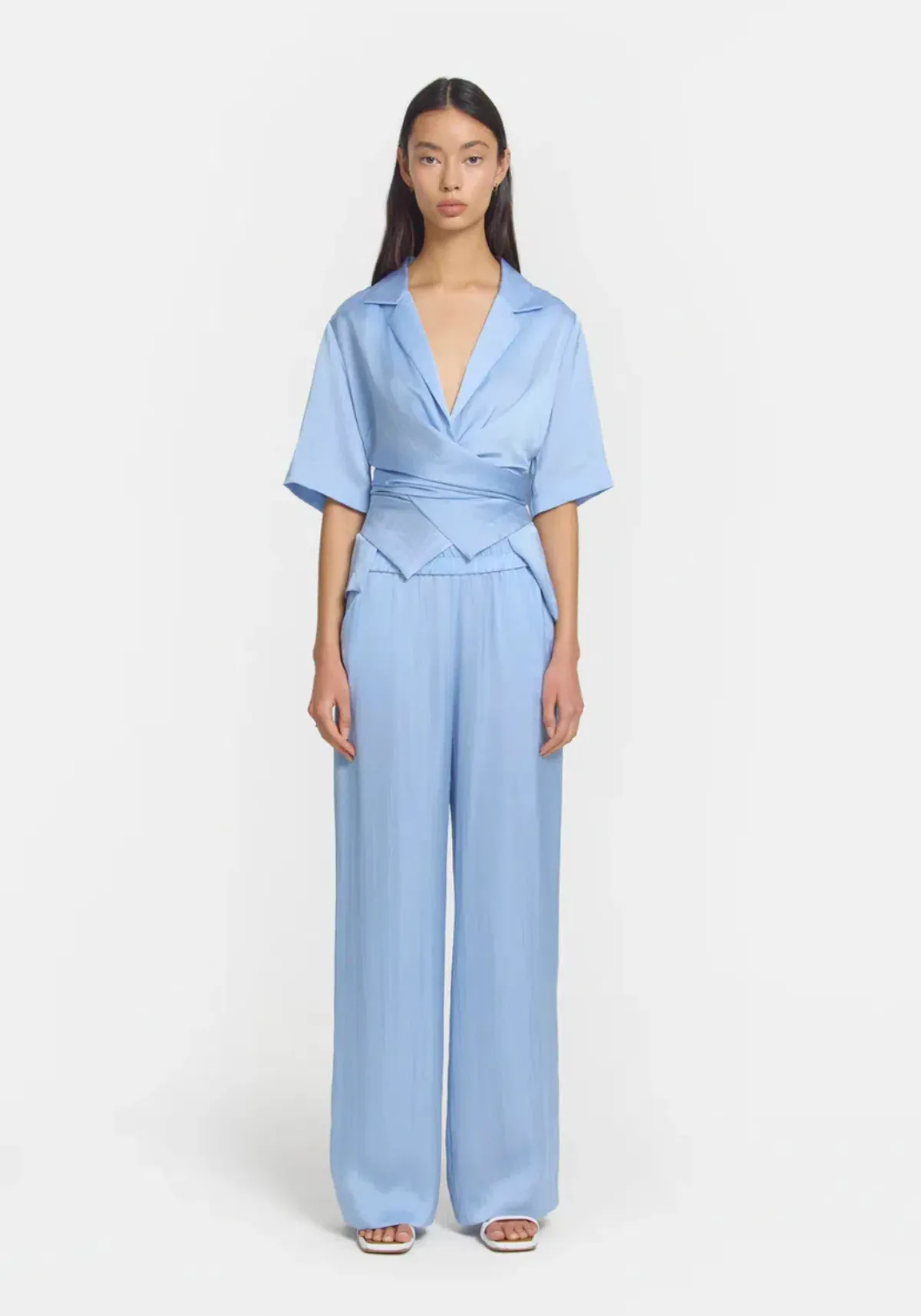 Viktoria And Woods Applause Shirt And Pilot Pant Set Hydrogen/Light Blue Size 4 / AU 14 - Image 1