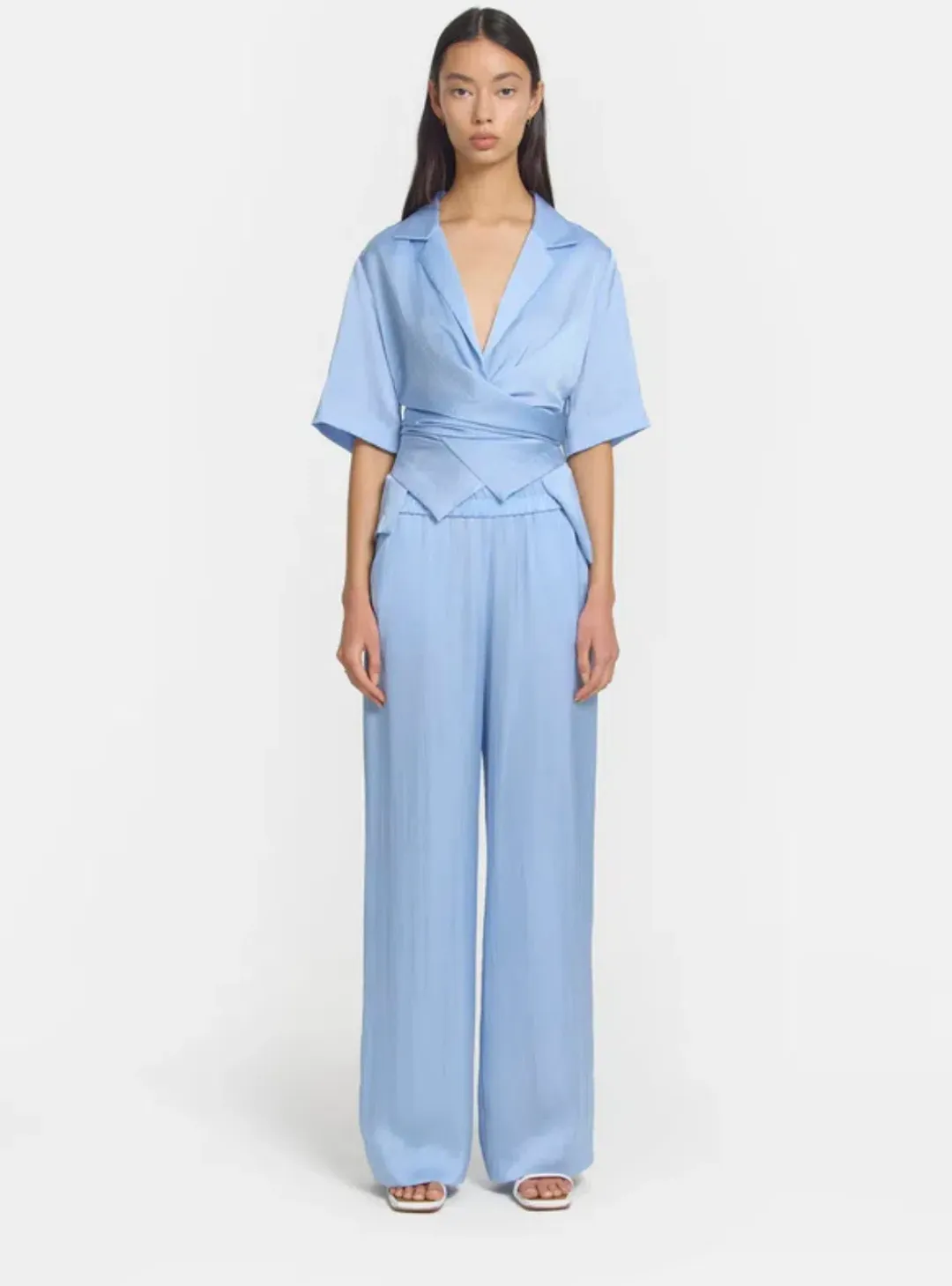 Viktoria And Woods Applause Shirt And Pilot Pant Set Hydrogen/Light Blue Size 4 / AU 14 for rent on The Volte - main image