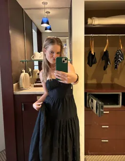 Morgan Strapless Ruched Midi Dress Size 6 for rent on The Volte - image 2