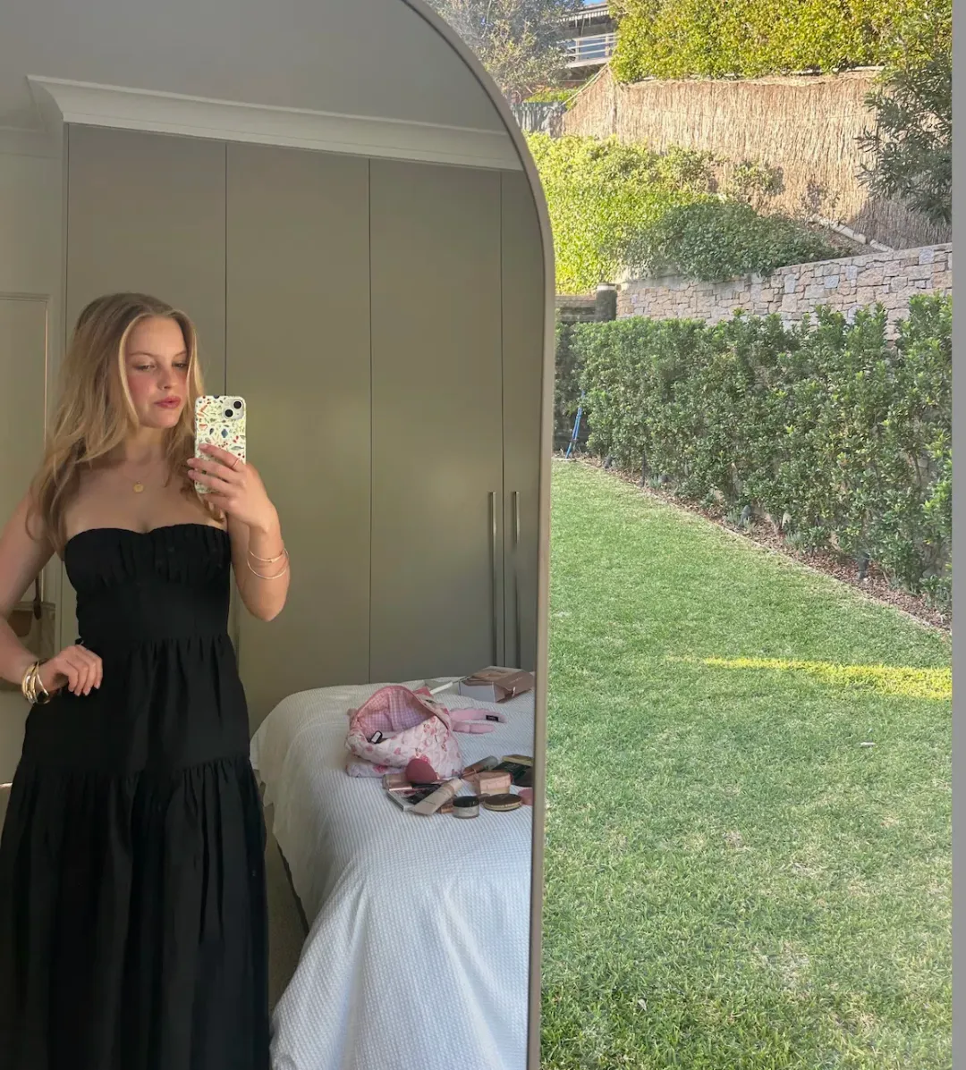Morgan Strapless Ruched Midi Dress Size 6 for rent on The Volte - main image