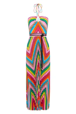 REBECCA VALLANCE DALI HALTER MIDI DRESS IN MULTI SIZE 10 for rent on The Volte - image 5