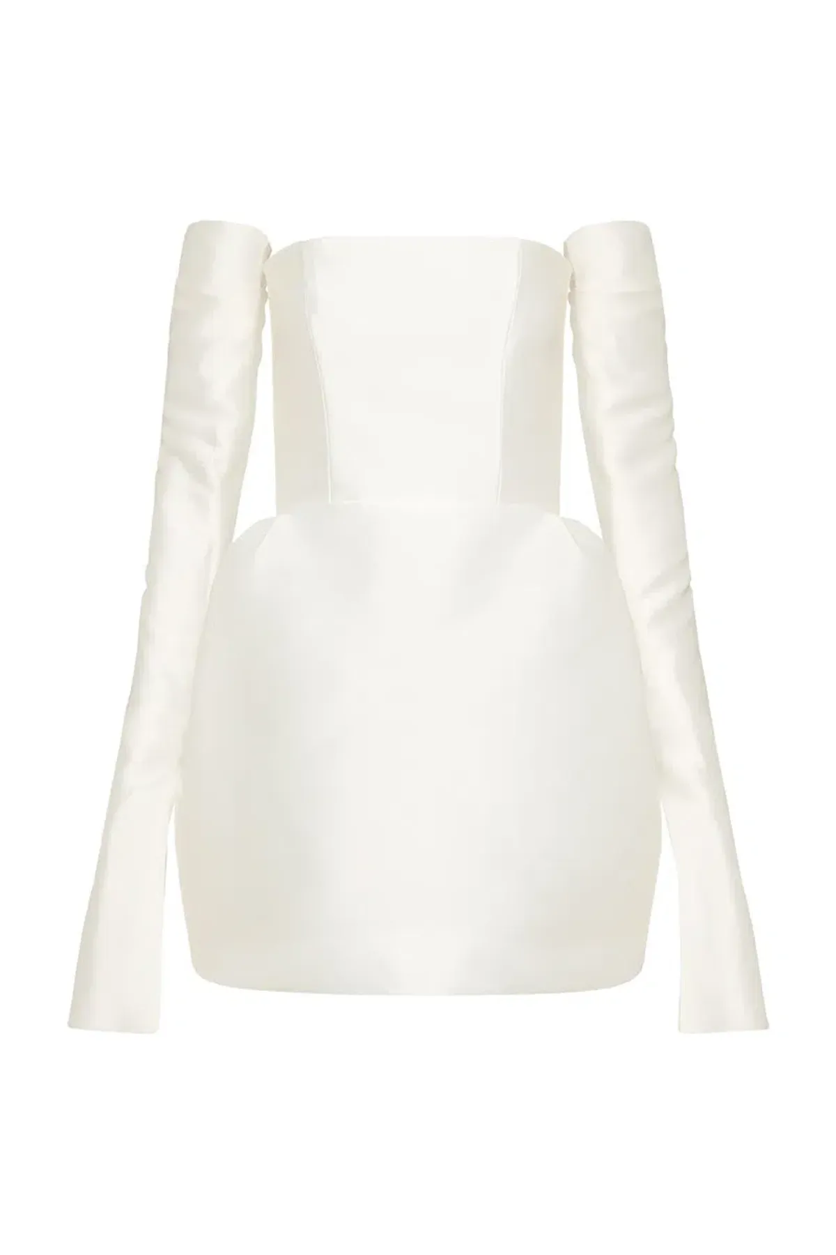 Mariam Seddiq Luis Mini Dress Ivory Size AU 8 - Image 2