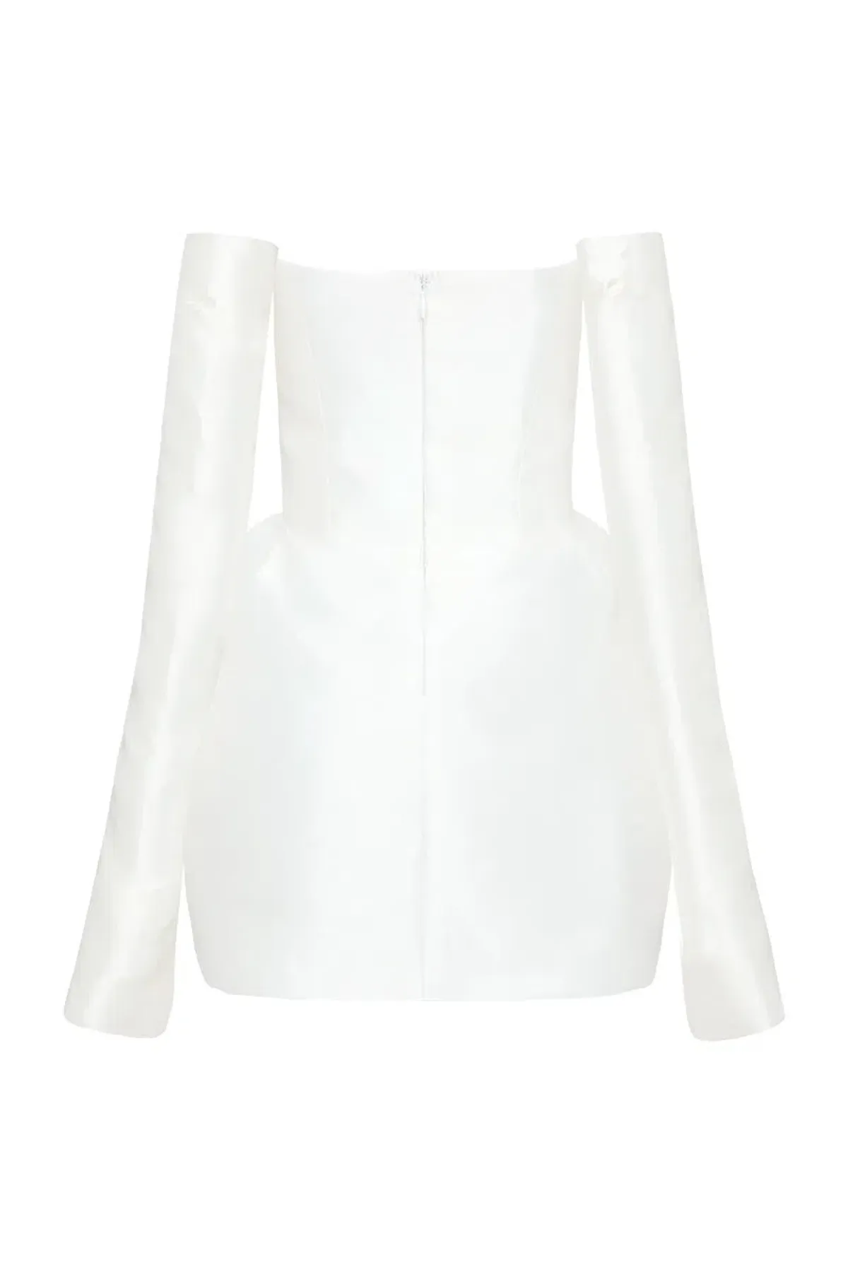 Mariam Seddiq Luis Mini Dress Ivory Size AU 8 - Image 3