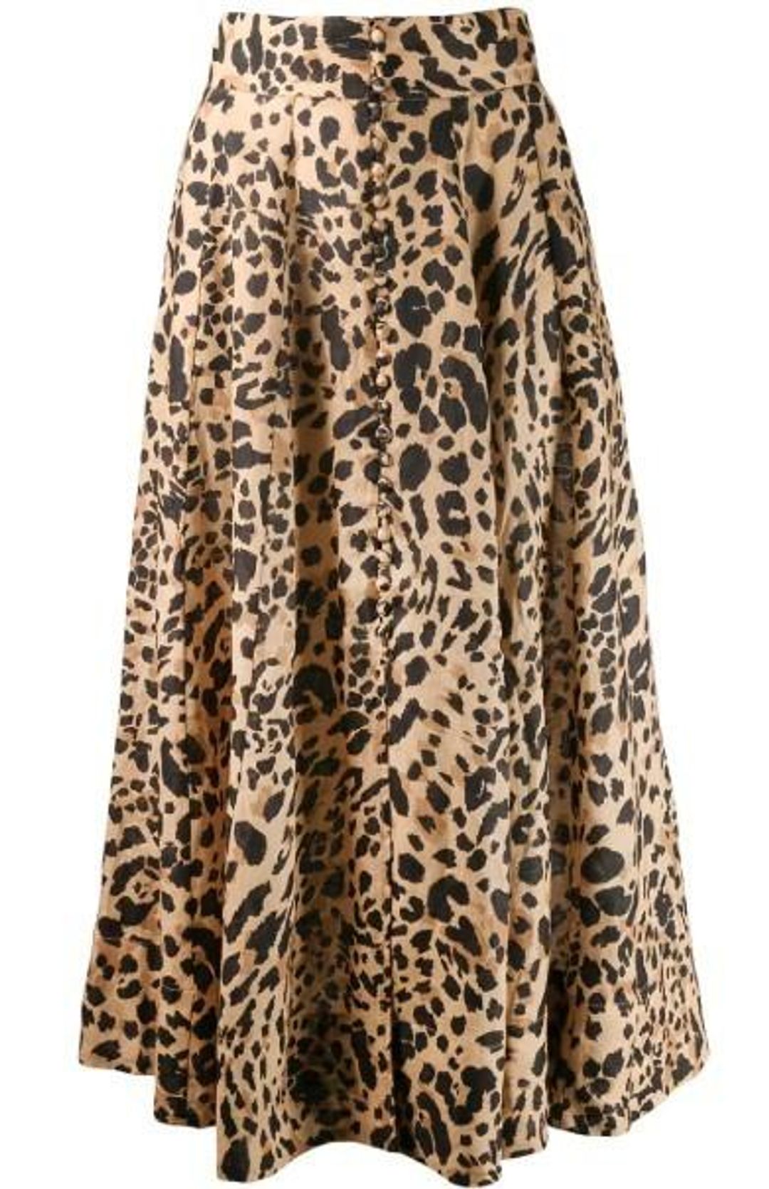 Zimmermann Veneto Linen Skirt Leopard Print Size 6 for rent on The Volte - main image