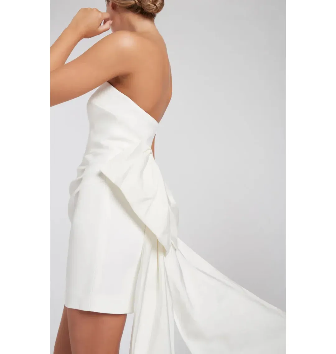Rebecca Vallance White Daphne Mini Dress Ivory Size AU 6 for rent on The Volte - main image