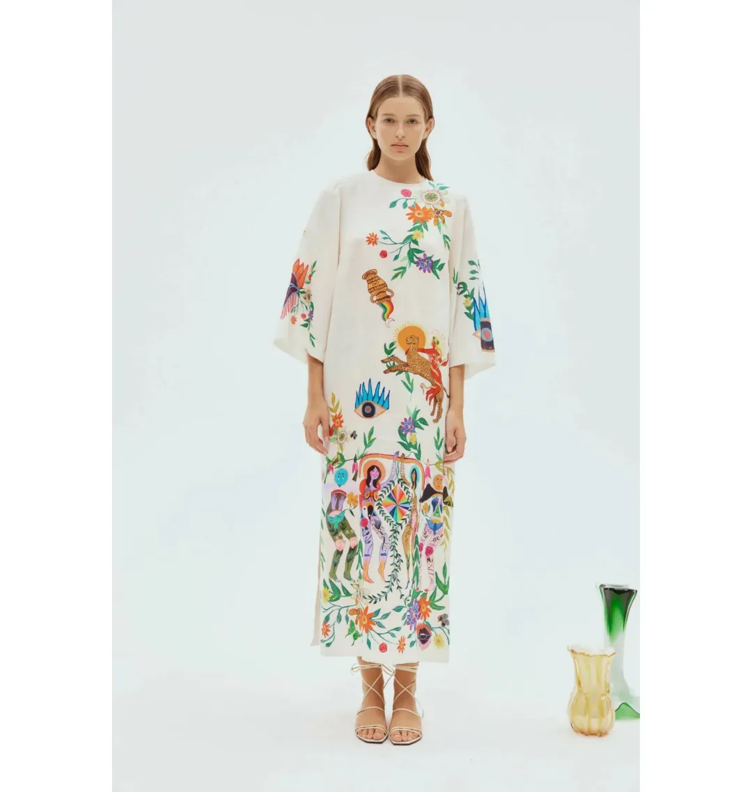 Alemais Meagan Midi Dress Print Size AU 12 for rent on The Volte - main image