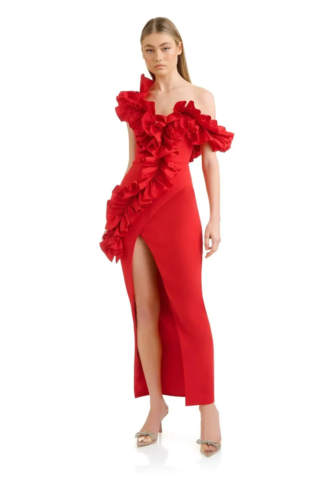 Eliya the Label Rosanna Dress Red Size M/Au 10 for rent on The Volte - main image