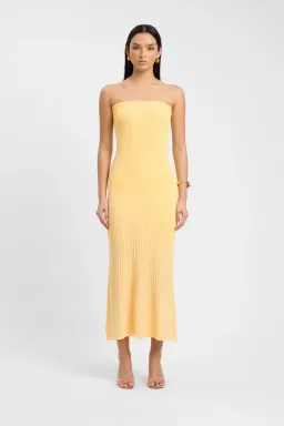 Kookai Serah Strapless Dress Lemon Meringue Yellow Size 34 / AU 6 for rent on The Volte - image 1