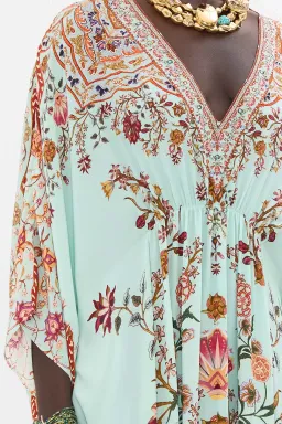 Camilla Weaving Worlds Gathered Waist Kaftan Floral One Size for rent on The Volte - image 4