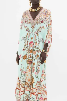 Camilla Weaving Worlds Gathered Waist Kaftan Floral One Size for rent on The Volte - image 2