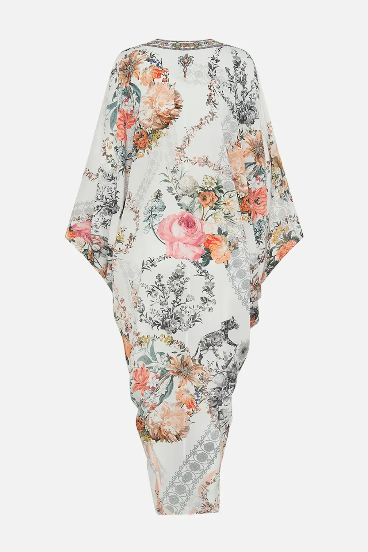 Camilla De Haar Memoirs T-Shape Long Kaftan Floral One Size - Image 9