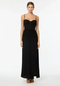 Manning Cartell Double Time Pleat Maxi Dress Black Size AU 6 for rent on The Volte - image 1