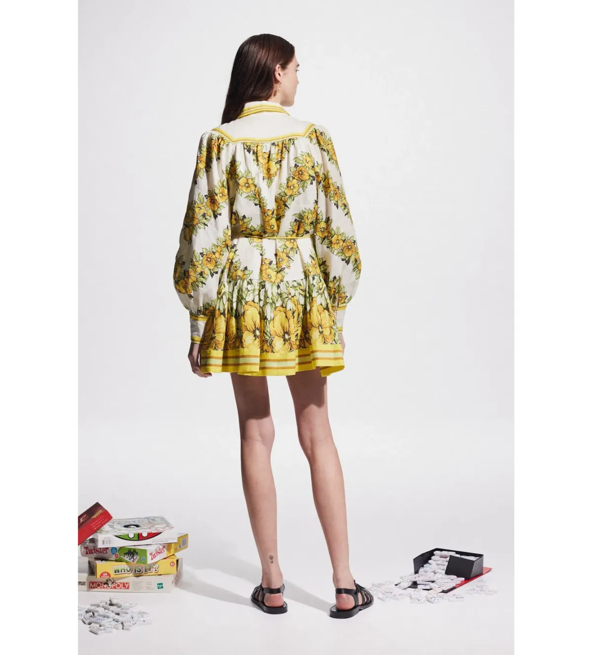 Alemais Gisela Mini Dress Floral Size AU 16 - Image 3
