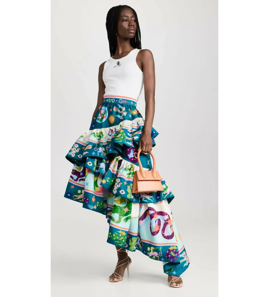 Alemais Guardian Tiered Ruffle Skirt Multi Size AU 14 for rent on The Volte - main image