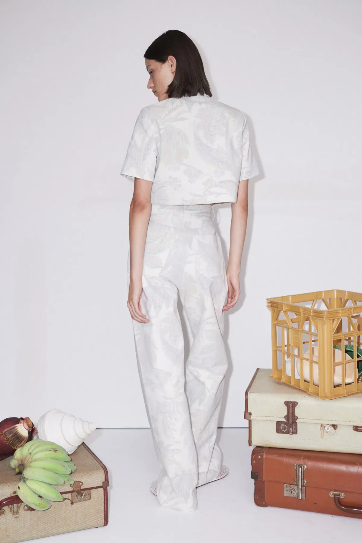 Alémais Ivy Cropped Shirt Cream Size 16 - Image 3