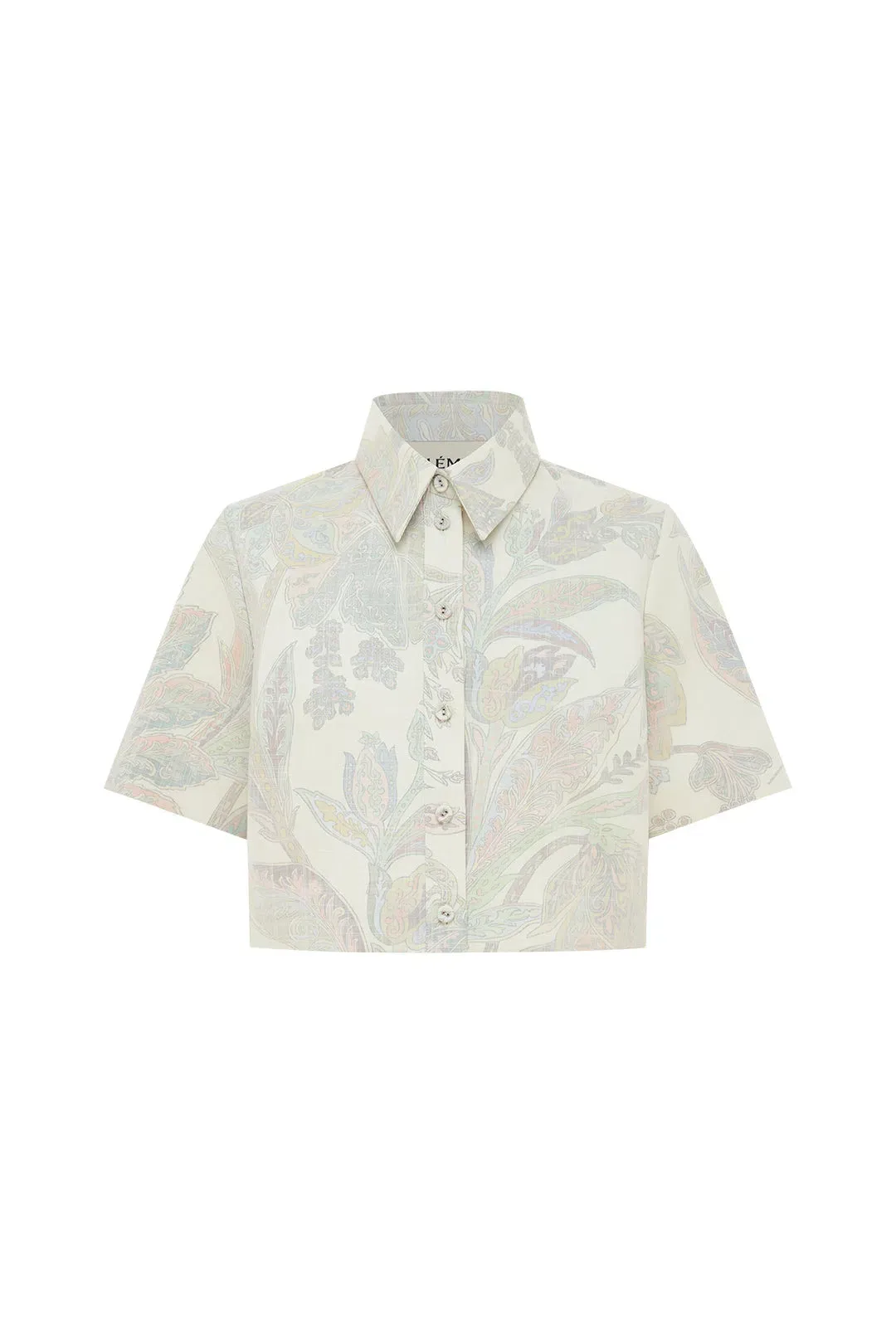 Alémais Ivy Cropped Shirt Cream Size 16 for rent on The Volte - main image