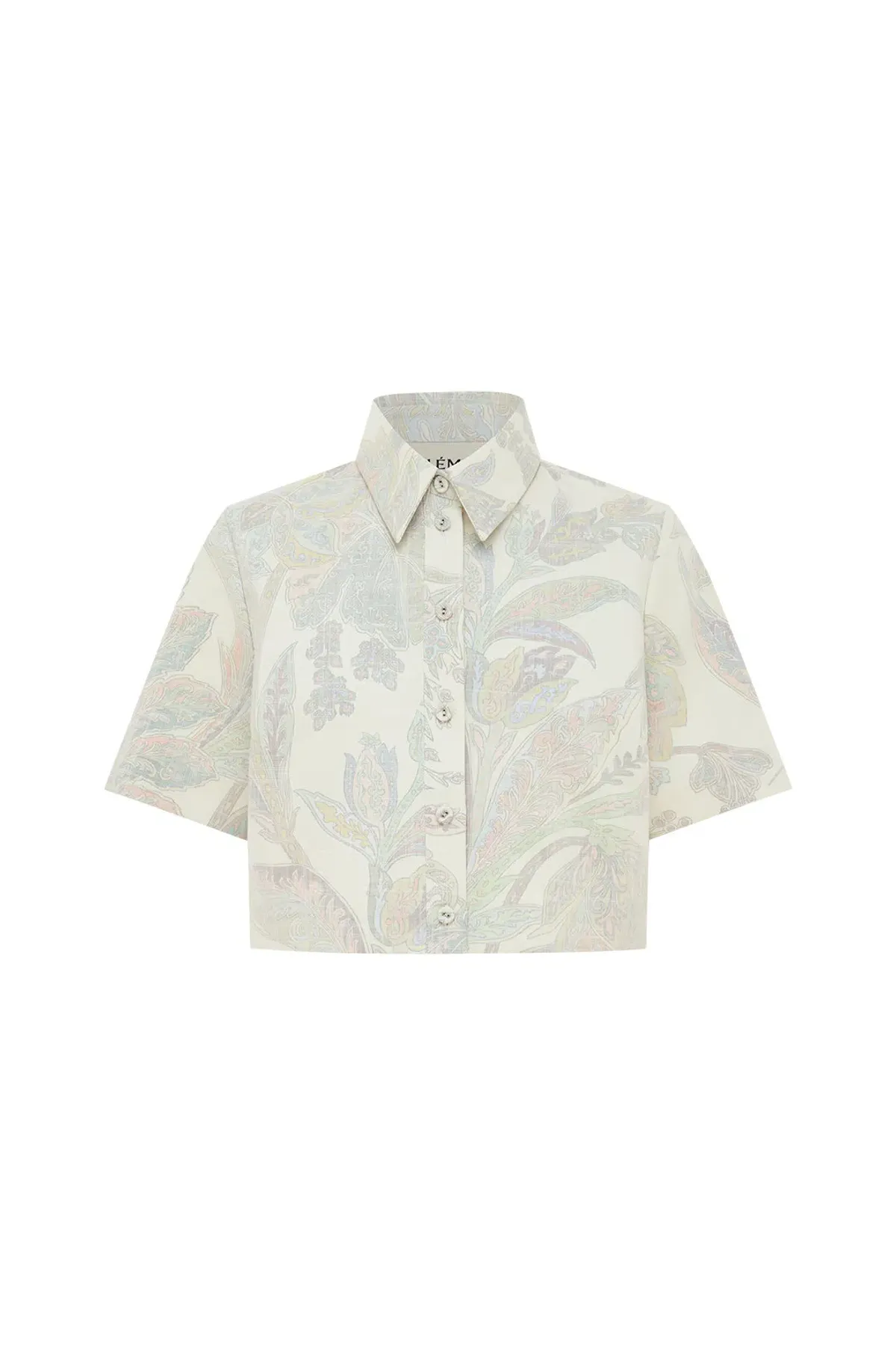 Alémais Ivy Cropped Shirt Cream Size 16 - Image 4