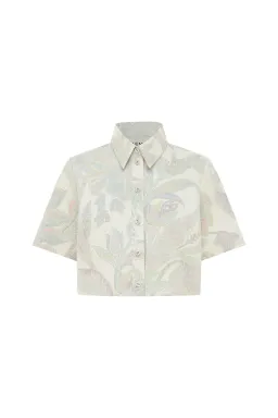 Alémais Ivy Cropped Shirt Cream Size 16 for rent on The Volte - image 4