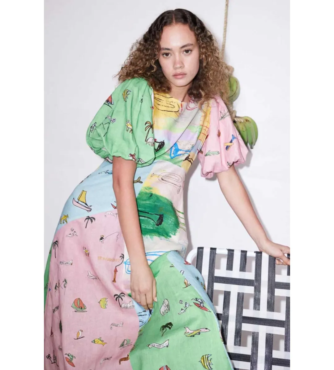 Alemais Jet Midi Dress Multi Size 14 for rent on The Volte - main image