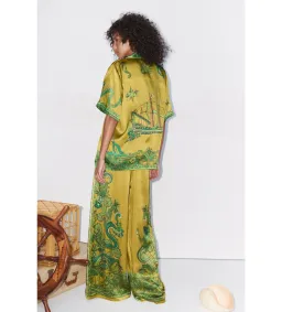 Alemais Solaris Silk Shirt and Pant Set Multi/Print Size 16 for rent on The Volte - image 2