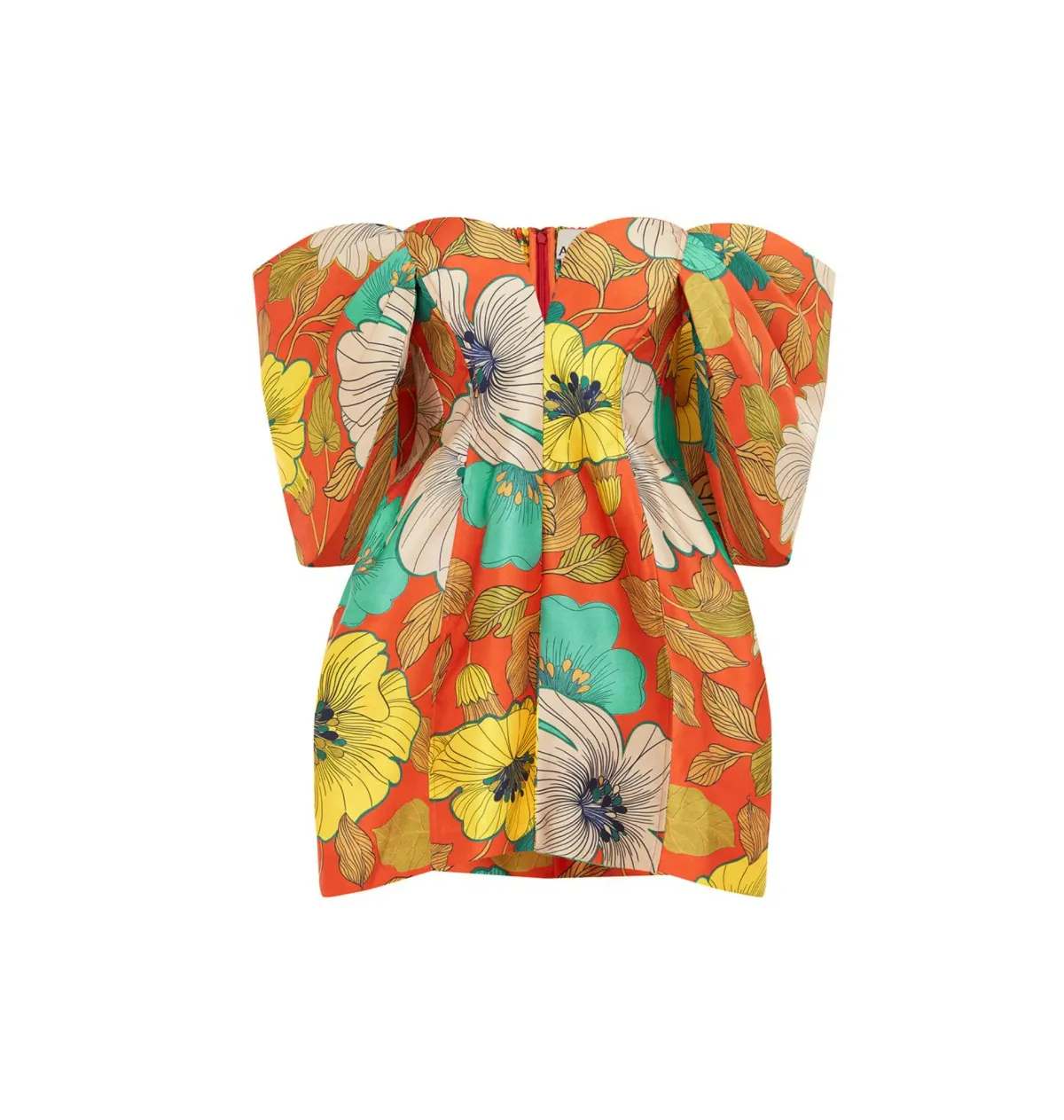 Alemais Piato Sculpt Mini Dress Marigold Multi Floral Size AU 12 - Image 6