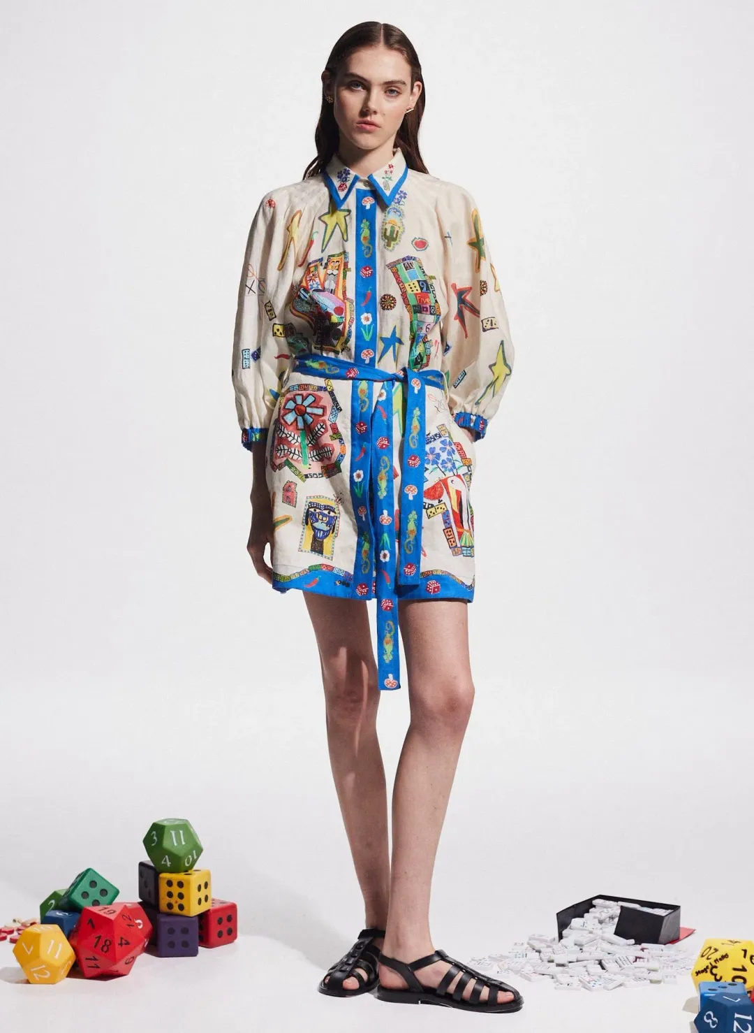 Alemais Players Mini Dress Multi Size AU 16 for rent on The Volte - main image