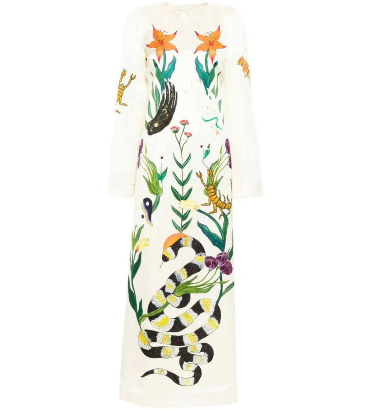 Alemais Zelda Midi Dress Champagne Multi/Print Size AU 16 - Image 4