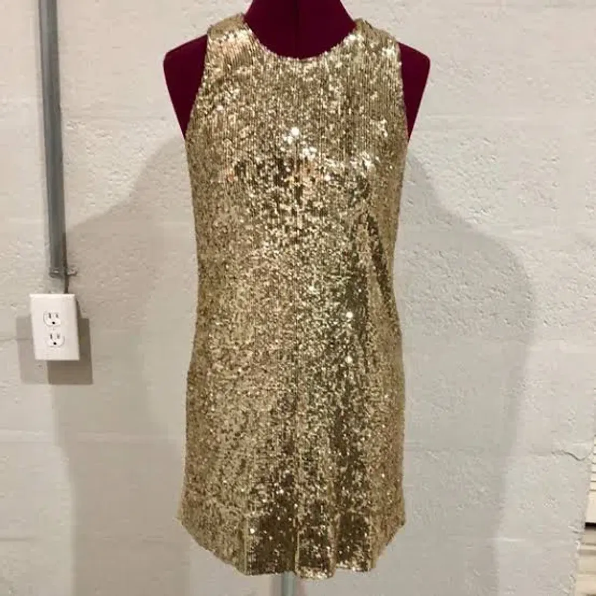 Tory Burch Serena Van Der Woodsen Dress Gold Size S / AU 8 - Image 3