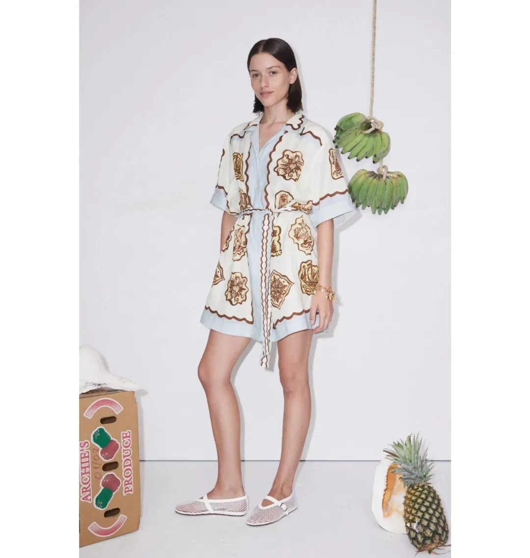 Alemais Relic Mini Dress Print Size AU 14 for rent on The Volte - main image
