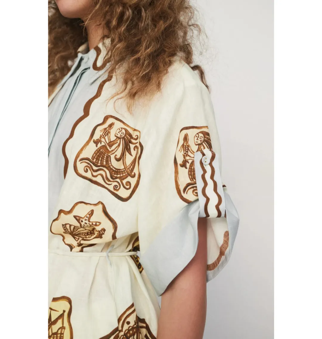 Alemais Relic Shirtdress Print Size AU 14 for rent on The Volte - main image