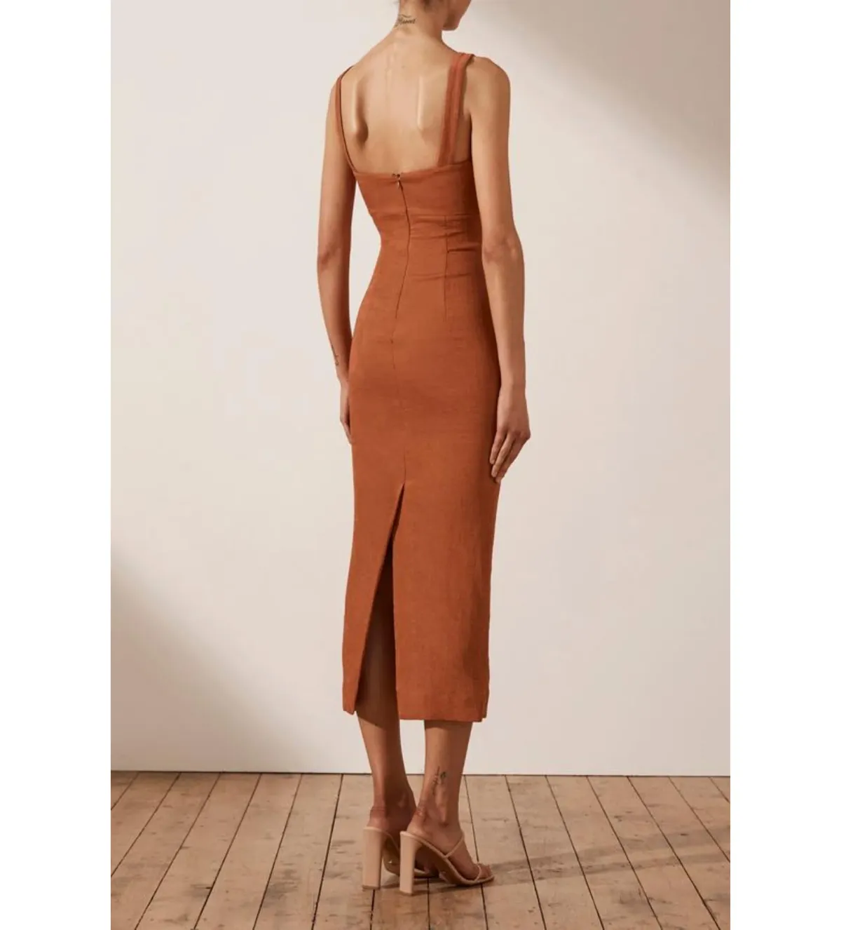 Shona Joy Simone Cut Out Dress Orange Size 12 - Image 2