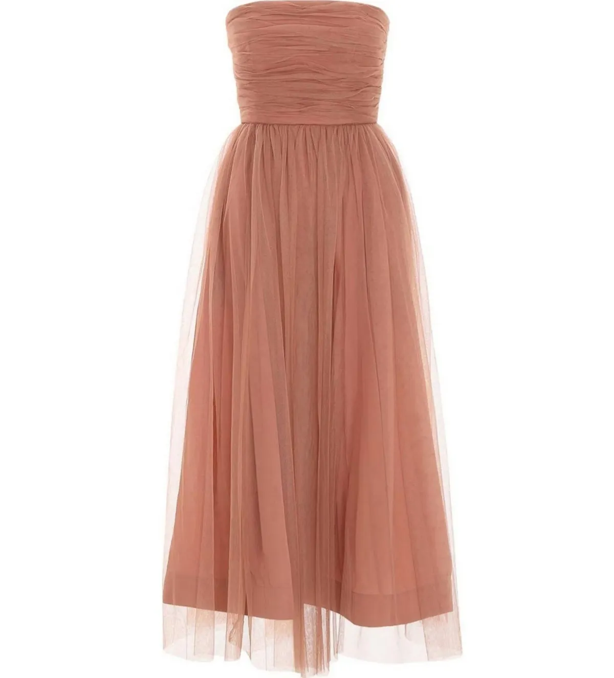 Zimmermann The Tulle Strapless Midi Dress in Lipstick Size 2 / AU 12 - Image 3